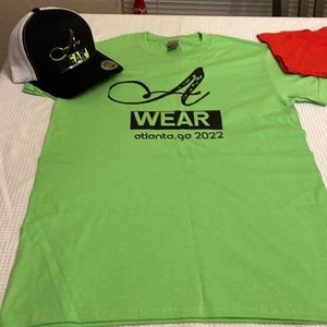 T Shirts and baseball caps